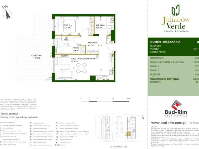 Mieszkanie 56,7m²