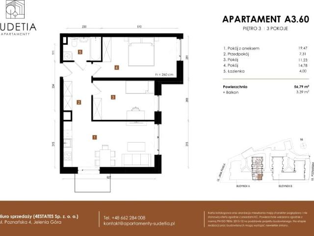 Mieszkanie 56,8m²
