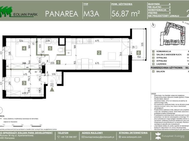 Mieszkanie 56,9m²