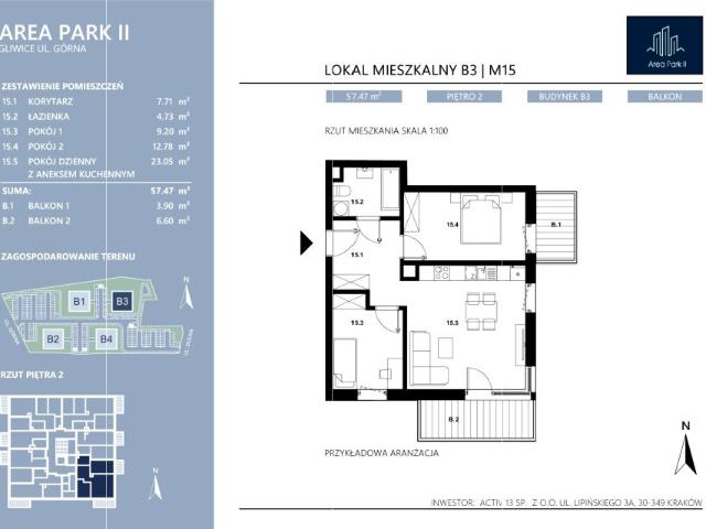 Mieszkanie 56,9m²