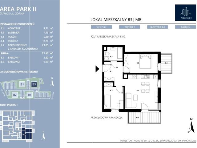 Mieszkanie 56,9m²