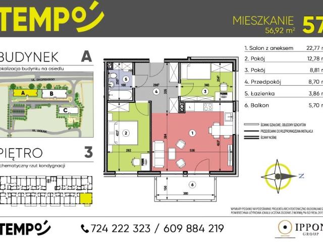 Mieszkanie 56,9m²