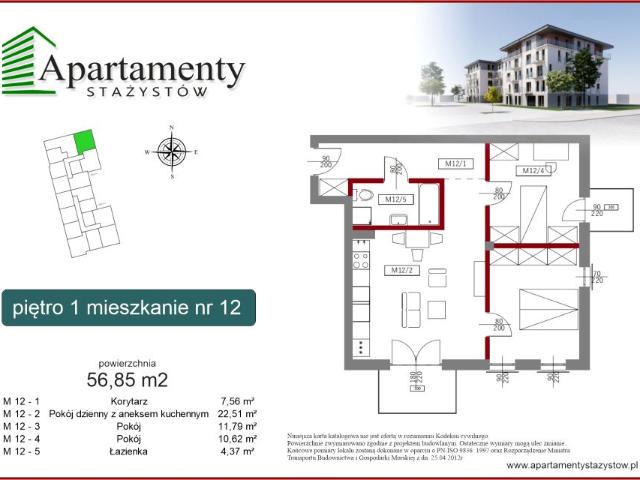 Mieszkanie 56,9m²