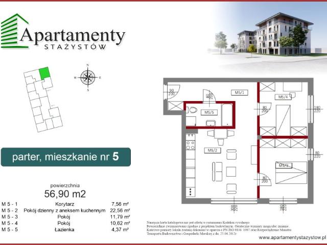 Mieszkanie 56,9m²