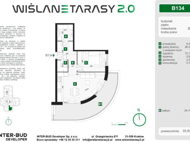 Mieszkanie 56m²