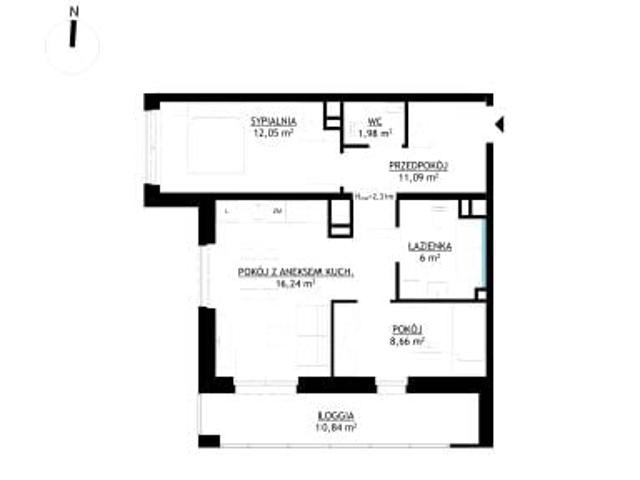 Mieszkanie 56m²