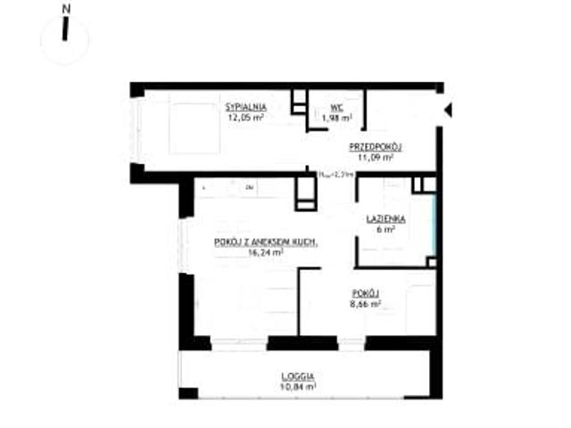 Mieszkanie 56m²