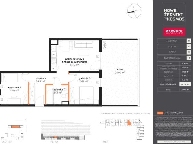 Mieszkanie 56m²