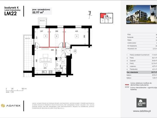 Mieszkanie 56m²