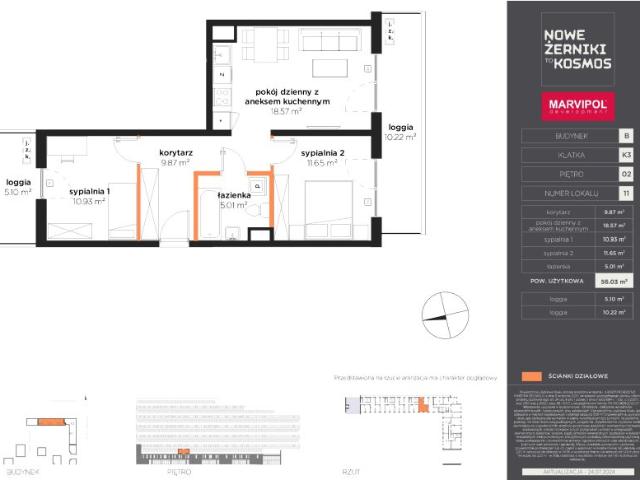 Mieszkanie 56m²