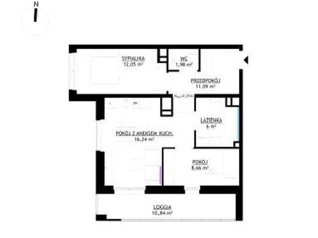 Mieszkanie 56m²