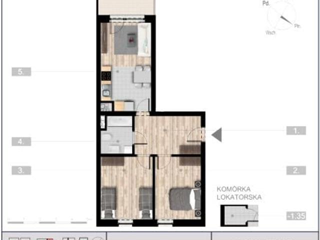 Mieszkanie 57,1m²