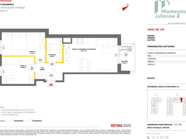 Mieszkanie 57,1m²