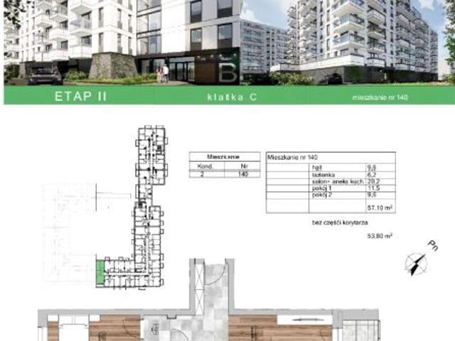 Mieszkanie 57,1m²