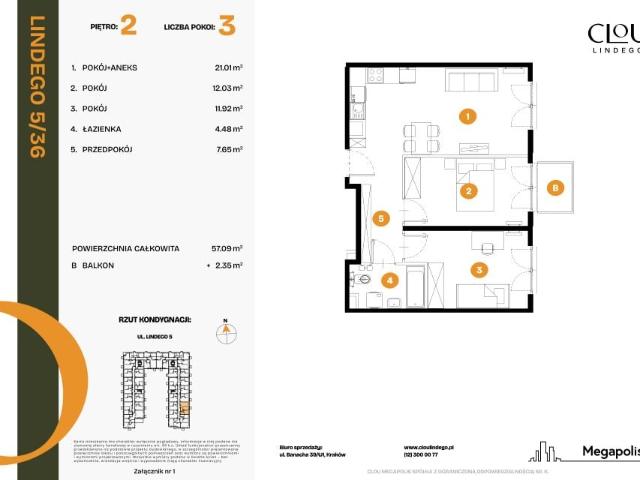 Mieszkanie 57,1m²