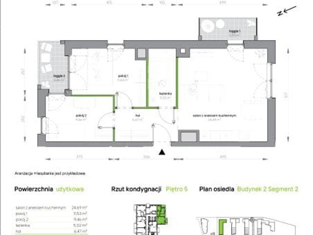 Mieszkanie 57,2m²