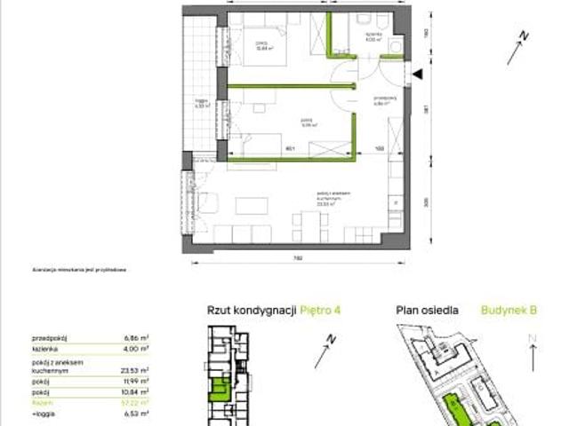 Mieszkanie 56,9m²