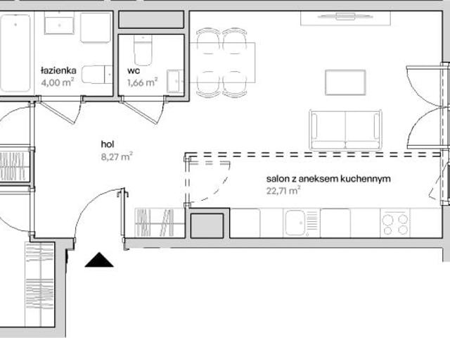 Mieszkanie 57,2m²