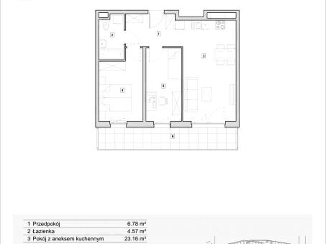 Mieszkanie 57,3m²