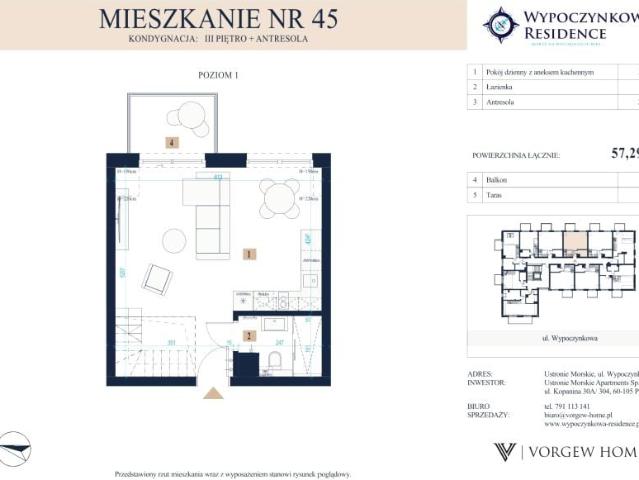 Mieszkanie 57,3m²