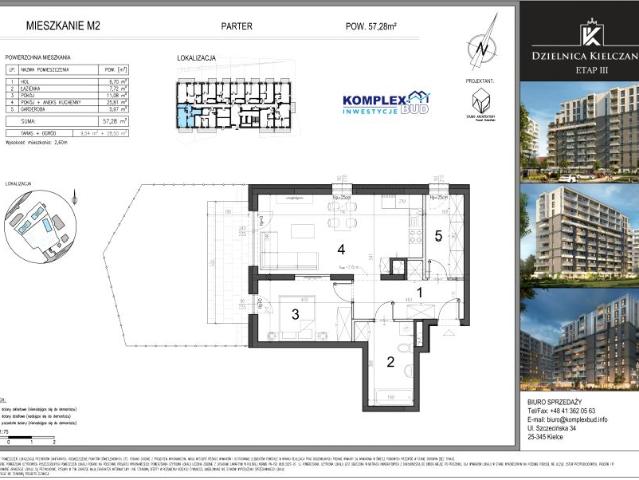 Mieszkanie 57,8m²
