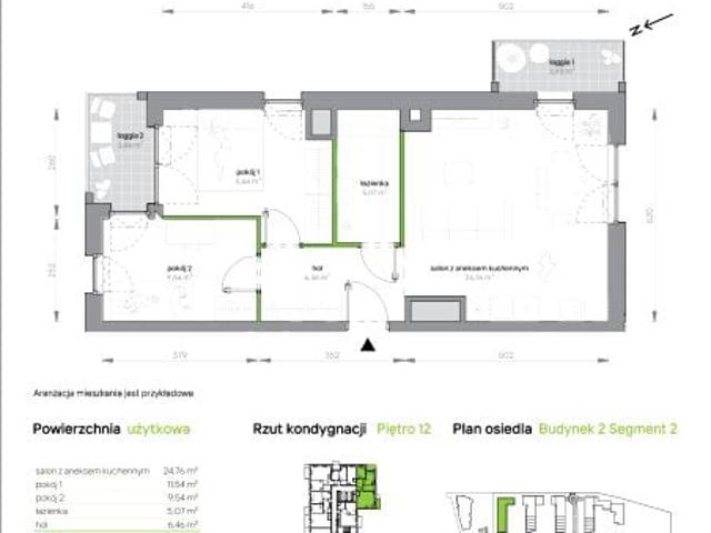 Mieszkanie 57,4m²