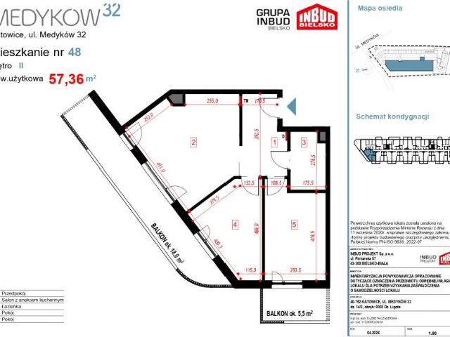Mieszkanie 57,4m²