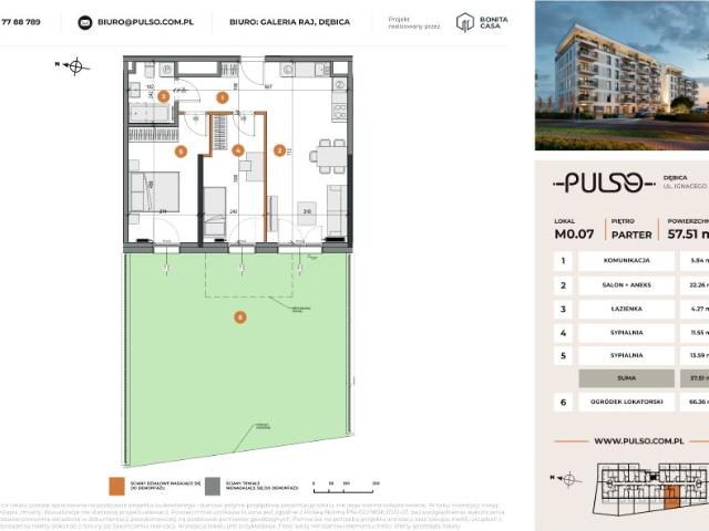 Mieszkanie 57,5m²