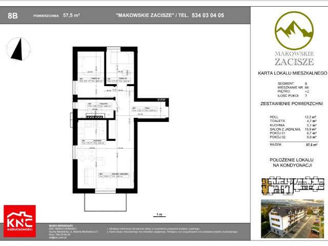Mieszkanie 57,5m²