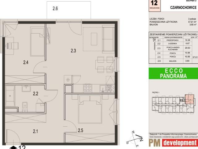 Mieszkanie 57,6m²