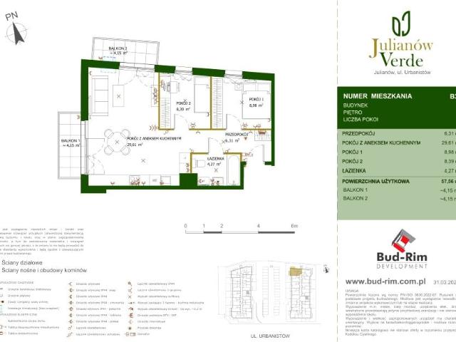 Mieszkanie 57,6m²