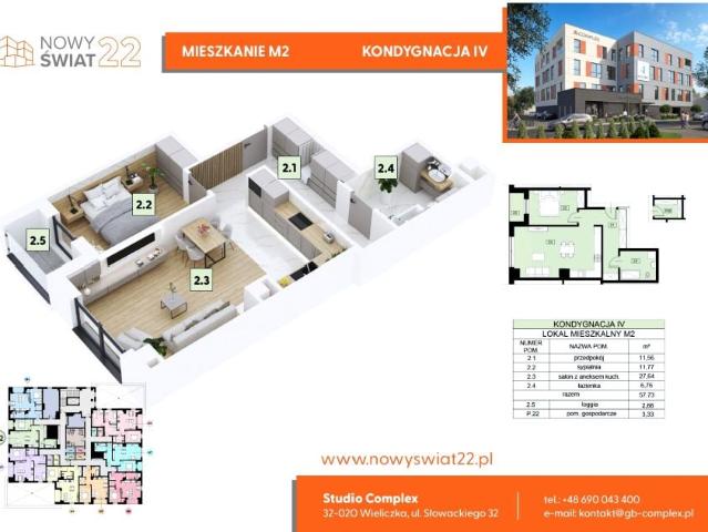 Mieszkanie 57,7m²