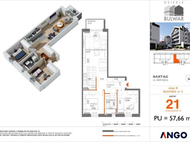 Mieszkanie 57,7m²