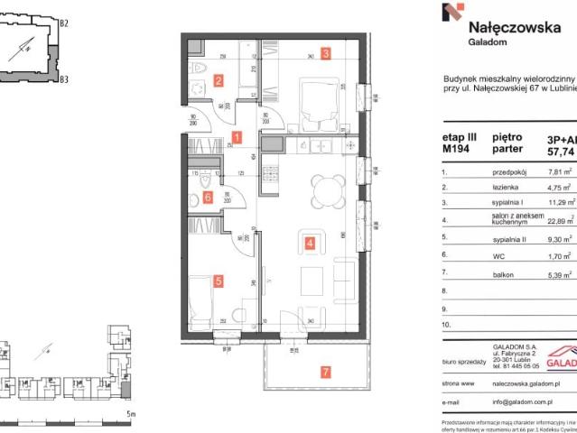 Mieszkanie 57,7m²