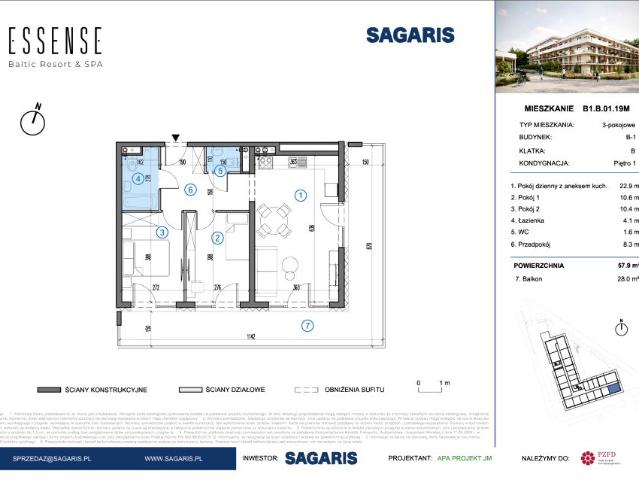 Mieszkanie 57,9m²