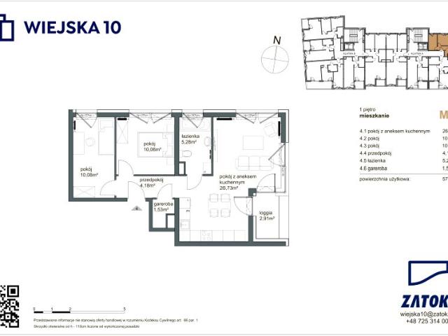 Mieszkanie 57,9m²
