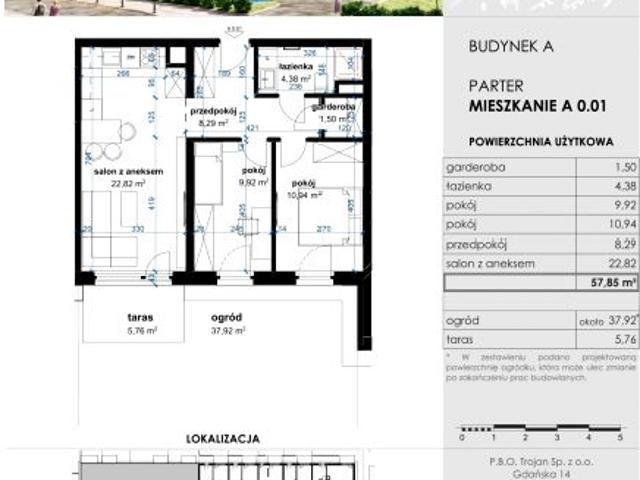 Mieszkanie 57,9m²