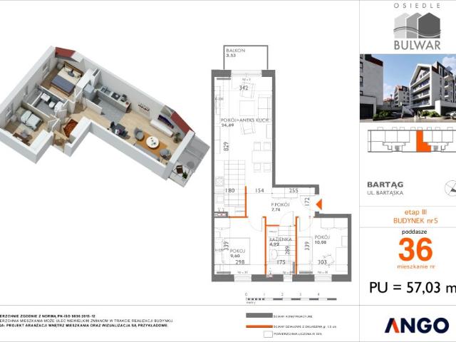 Mieszkanie 57m²