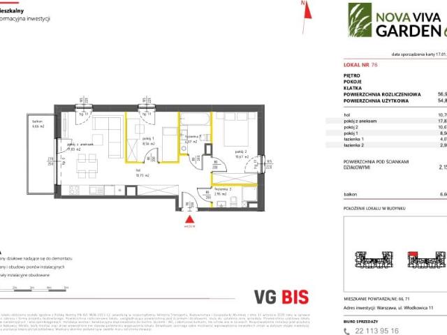 Mieszkanie 55,5m²