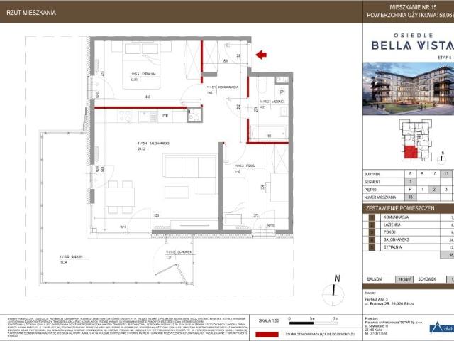 Mieszkanie 58,1m²