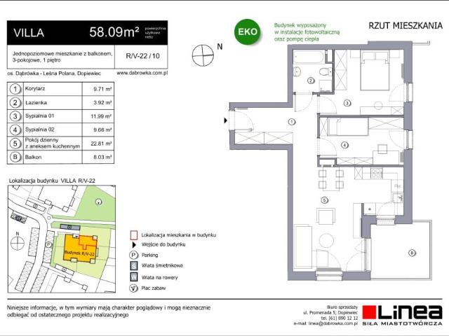 Mieszkanie 58,1m²