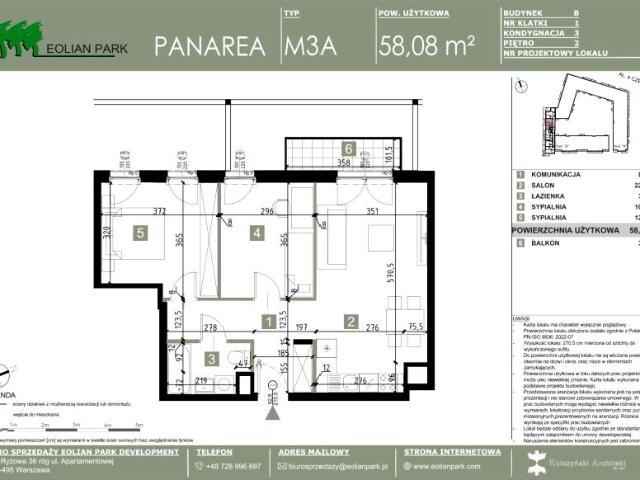 Mieszkanie 58,1m²