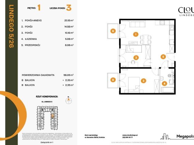 Mieszkanie 58,1m²