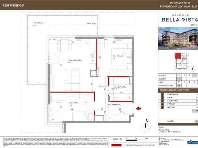 Mieszkanie 58,2m²
