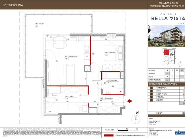 Mieszkanie 58,2m²