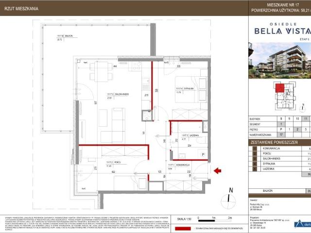 Mieszkanie 58,2m²