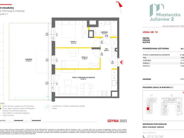 Mieszkanie 58,2m²
