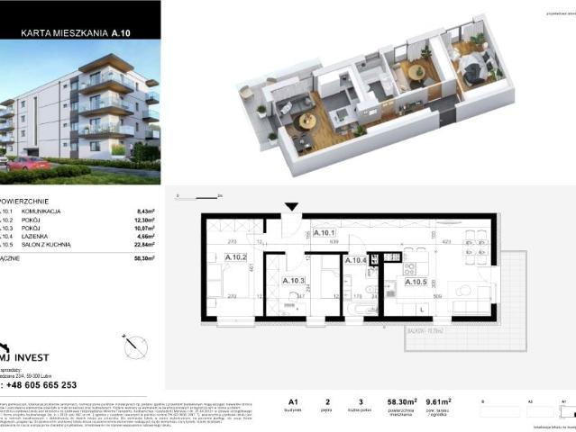 Mieszkanie 58,3m²
