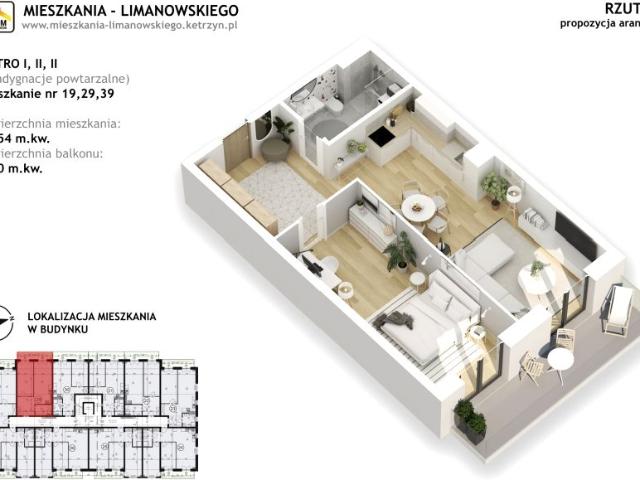 Mieszkanie 58,3m²