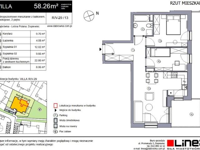 Mieszkanie 58,3m²